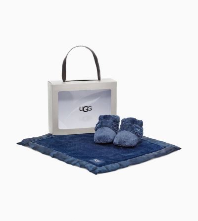 UGG Bixbee Bootie and Lovey Blanket Boots for Baby - Navy India